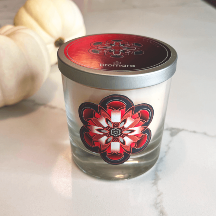 Kromara Winter Red Candle, with Lid