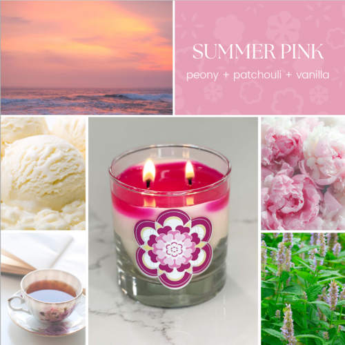 kromara summer pink candle