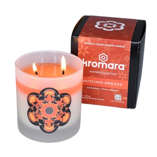 Kromara Winter Collection Autumn Breeze Candle, lit with box