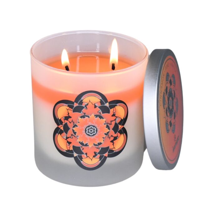 Kromara Winter Collection Autumn Breeze Candle, lit with lid