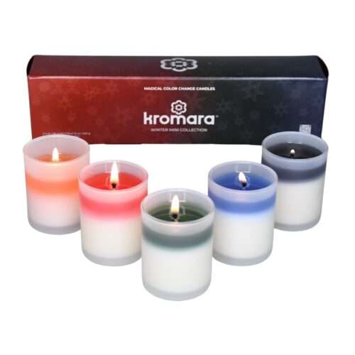 Kromara Winter Collection mini candle set lit